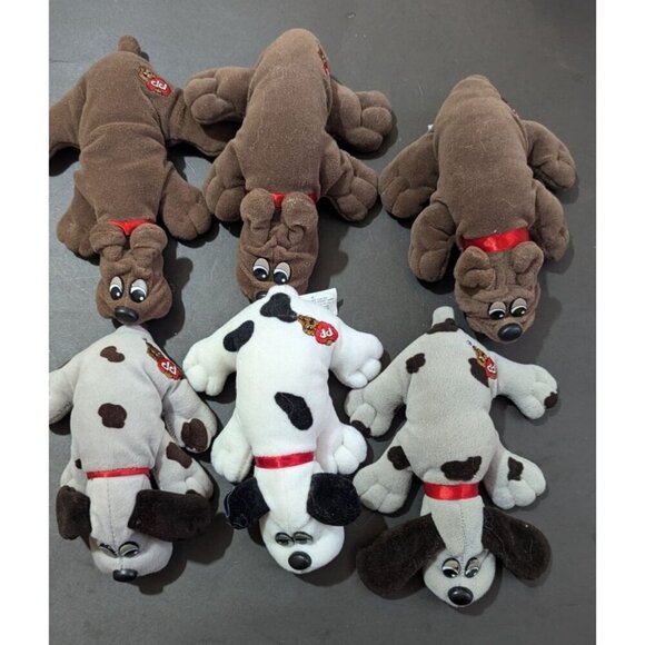 Tonka Pound Puppies   Plush Dog Lot Of 6 Vintage  Pound Puppies Stuffed Animals - Picture 1 of 8